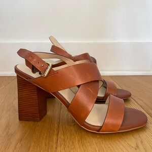 Cole Haan Brown Block Heel Sandals